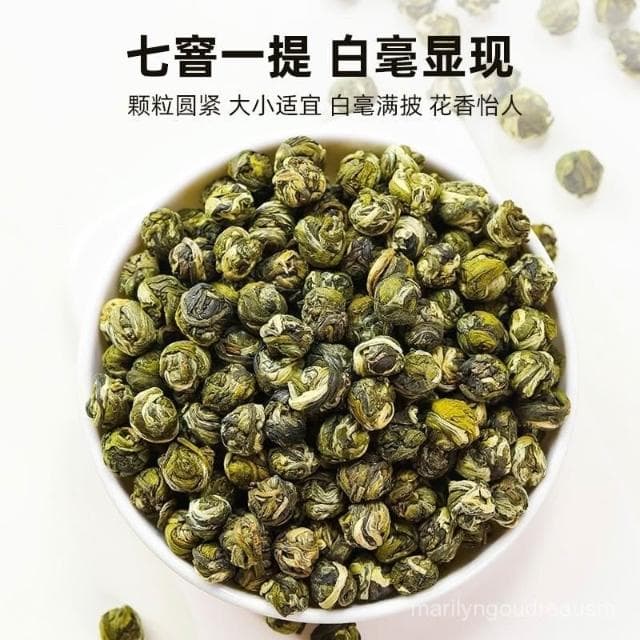 茉莉花茶龍珠濃香型茉莉花雪球綠茶泡水喝的東西新茶葉泡茶