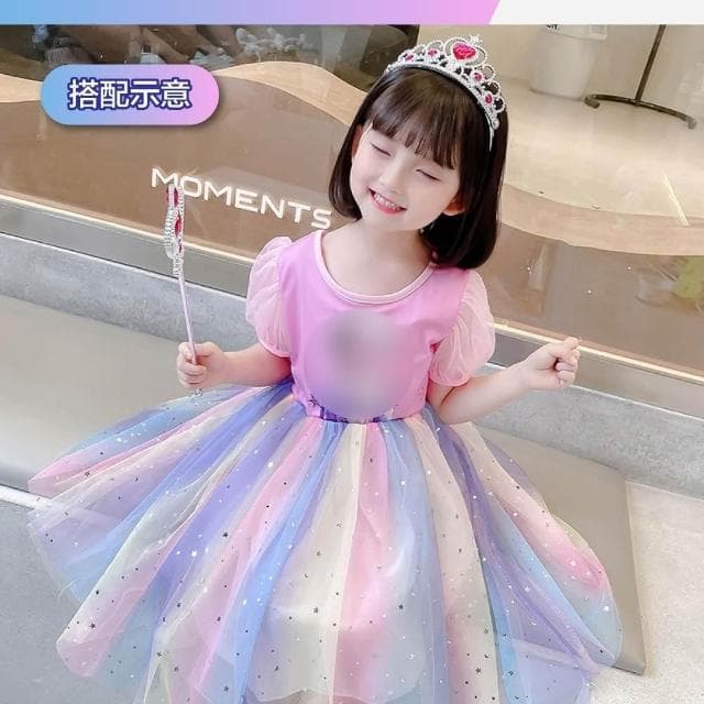 *小珍* 免運 冰雪奇緣 愛莎 艾莎 公主裙 連衣裙 蓬蓬裙 紗裙 女童 童裝 夏裝 春裝 秋裝