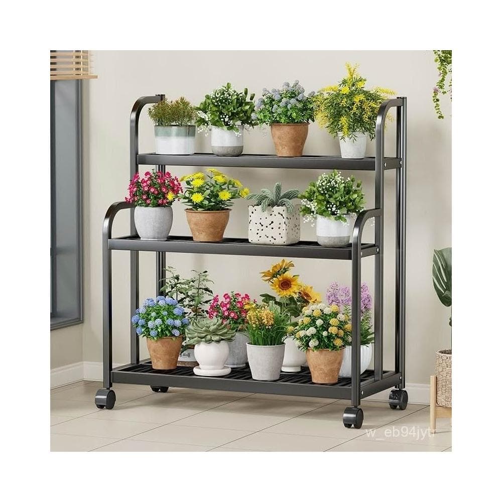 免運 鐵藝 陽臺花架子 室內外客廳簡約落地式 花架陽臺落地式  防腐防銹多層多肉綠蘿架盆栽架 園藝花架 植物架 陽臺花架