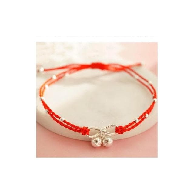 【開運堂】腳鏈２２ｃｍ內適合 女鈴鐺簡約復古民族風性感系學生紅繩宮鈴腳繩腳鍊****情侶閨蜜聖誕節情人節禮物開運堂