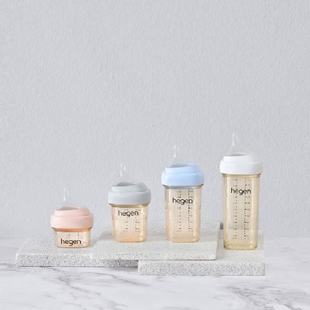 【hegen】金色奇蹟PPSU多功能方圓型寬口奶瓶 150ml 單瓶組(嫣粉/沁藍/漾紫)