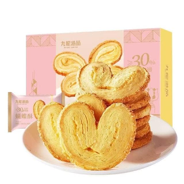 天下美食 中秋禮盒推薦~九龍港品 馬蹄酥175g千層蝴蝶酥 傳統下午茶點 禮盒 
