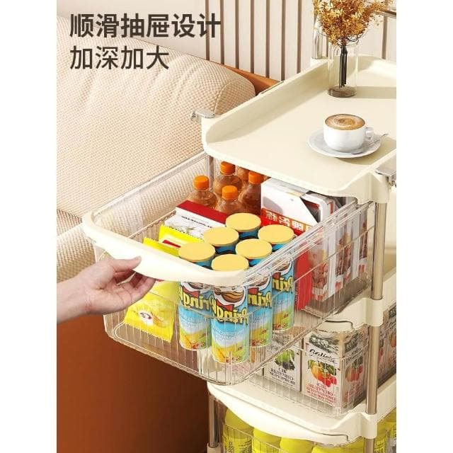 小推車 嬰兒用品置物架 餵養臺 零食玩具衣服多層抽屜式收納櫃 收納架