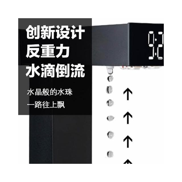 破損補寄💖反重力懸浮水滴 時光沙漏引力懸浮水滴倒流 辦公室擺件 家用茶台辦公接待流水擺件 黑科技神器生日禮物
