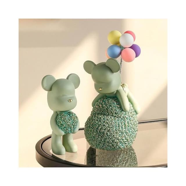 可愛暴力熊客廳桌面擺件 ins風家居房間裝飾品 高檔次閨蜜生日禮物女生 桌上擺設