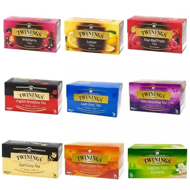 整盒販售 唐寧茶 TWININGS 伯爵/仕女伯爵/大吉嶺/香甜蜜桃/香橙肉桂/異果香蘋/四紅果/綜合野莓 Z438