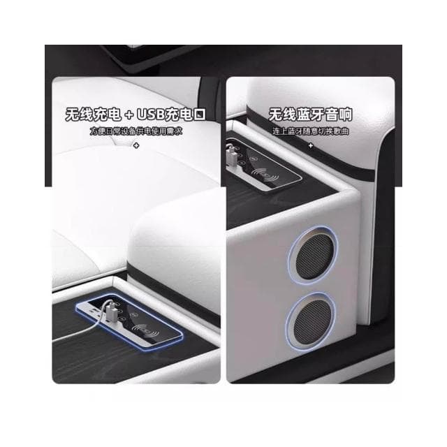 真皮沙發皮沙發客廳大小戶型現代簡約多功能藍牙音響儲物整裝組合