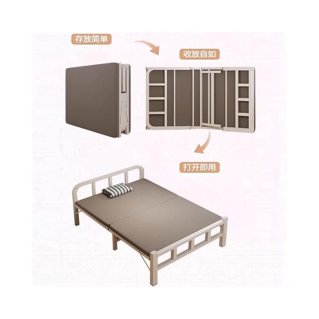 折疊床單人床家用簡易成人午休床加床米租房宿舍硬板雙人鐵藝床