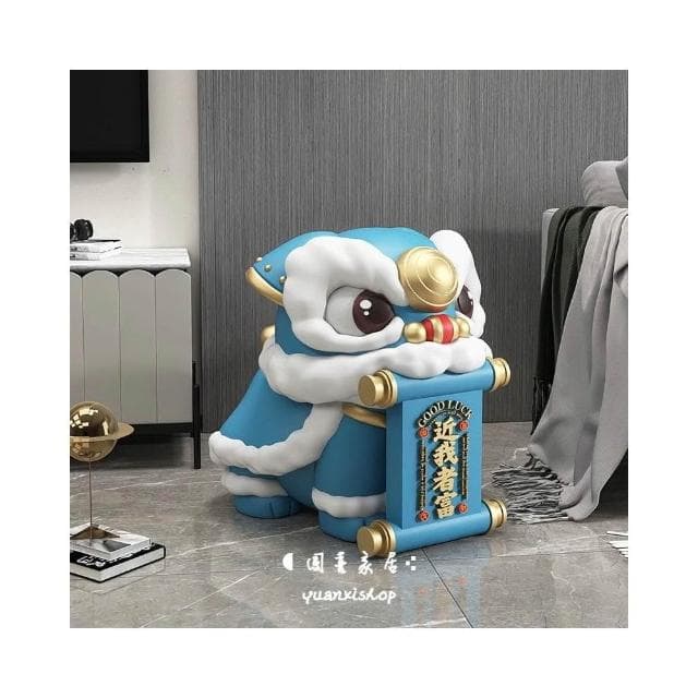 大尺寸招財舞獅擺件( 裝飾/招財貓/開運招財貓/招財/節日禮物/開業禮物/喬遷禮物)