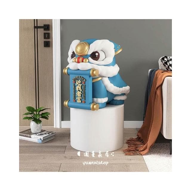 大尺寸招財舞獅擺件( 裝飾/招財貓/開運招財貓/招財/節日禮物/開業禮物/喬遷禮物)