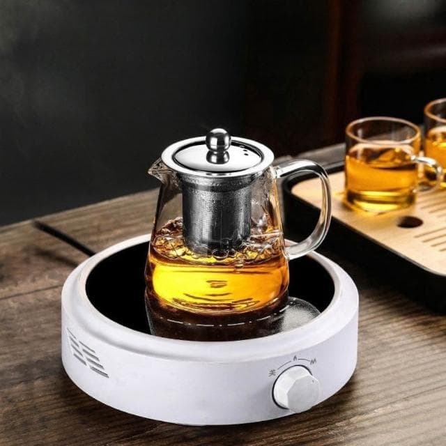 {日昭}304耐熱高硼硅玻璃茶壺(電磁爐泡茶壺 過濾沖茶器 家用辦公室茶具 冷熱兩用 禮品 簡約日式設計 便攜)