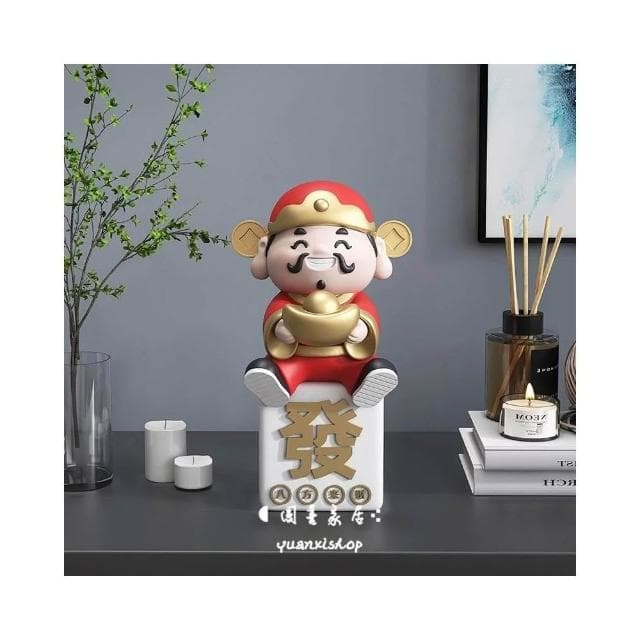 招財 財神爺擺件 招財貓 鑰匙收納 玄關收納 托盤收納 玄關擺件 禮物禮品 客廳擺飾 房間擺設 開業禮物