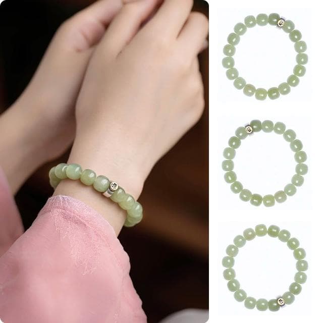 【LEESA】和田玉手串\和田玉桶珠\本命佛\青海老料\手鍊\手珠\佛珠 玉珠手串\玉手鍊\平安手鍊\送媽媽