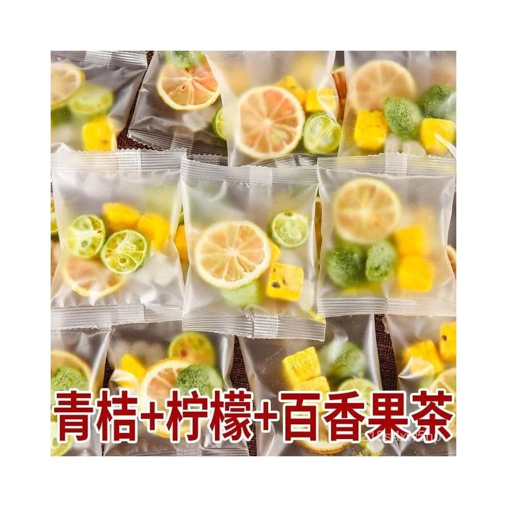 青桔檸檬百香果茶獨立包裝金桔檸檬百香果茶水果茶冷泡茶網紅衕款