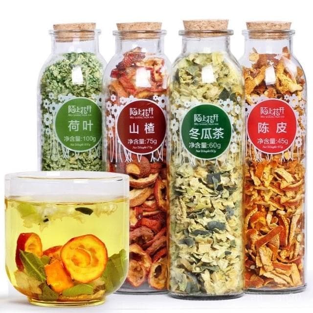 冬瓜荷葉陳皮山楂茶養生茶葉茶冬瓜皮幹荷葉泡水喝的茶