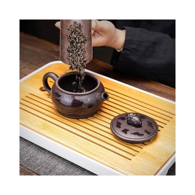🔥🔥紫砂遇熱變色茶杯 龍鳳呈祥 紫砂壺家用 茶壺 茶具 功夫西施茶具套裝  手工茶器 西施壺鳳鳴 中式茶壺PW