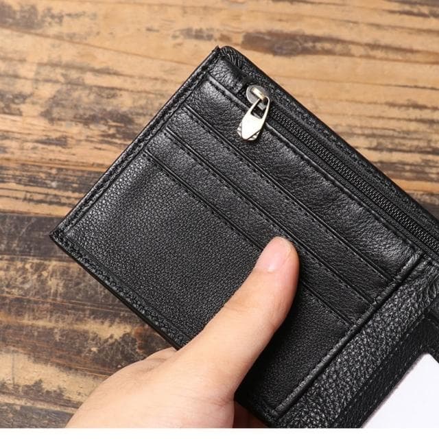 【巴黎精品】紐約精品 父親節禮物 現貨+預購 真牛皮短夾錢包長夾真皮短夾卡夾手拿包-復古頭層牛皮多卡位男女皮夾2色a1js11