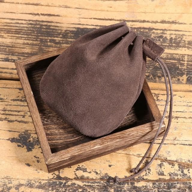 【巴黎精品】紐約精品 父親節禮物 現貨+預購 真牛皮零錢包真皮錢包短夾卡夾隨身手拿包-復古抽繩多功能男女包包3色a1js33