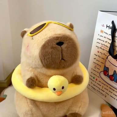 可愛卡皮巴拉水豚玩偶超大號公仔抱枕可愛毛絨玩具送男女生日禮物