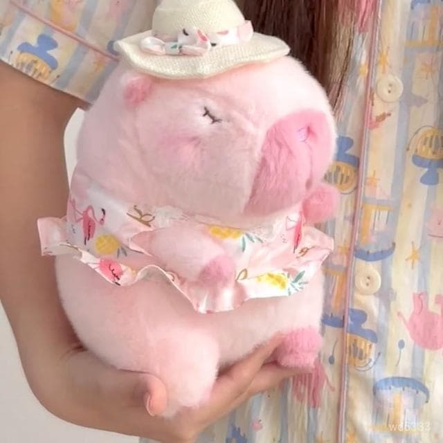 可愛卡皮巴拉水豚玩偶超大號公仔抱枕可愛毛絨玩具送男女生日禮物