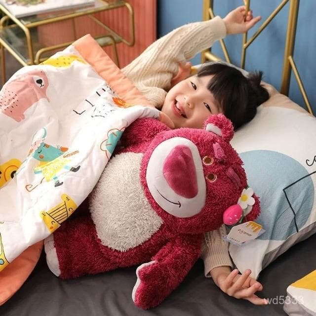 迪士尼正品草莓熊公仔毛絨玩具玩偶娃娃草莓香味抱枕女友生日禮物