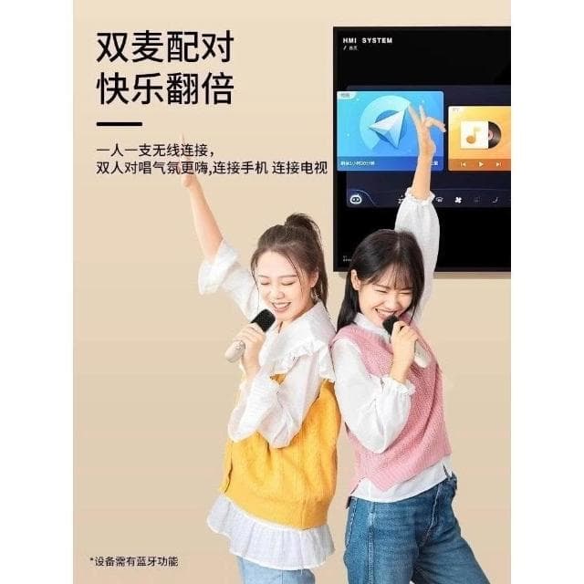 2025新款話筒音響一體麥克風家用無線藍牙k歌兒童家庭ktv