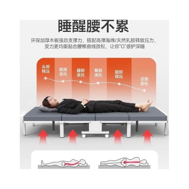 辦公室折疊床午休床單人躺椅家用便攜簡易醫院陪護行軍床午睡