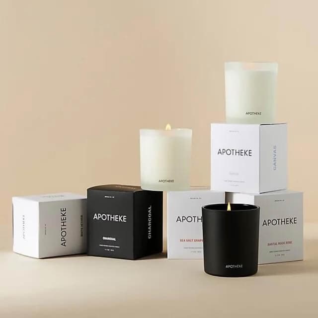 ❰APOTHEKE❱精油香氛蠟燭312g／碳香／薰衣草／海鹽葡萄柚／伯爵茶／(多款任選、IFRA等級精油、超高擴香度)