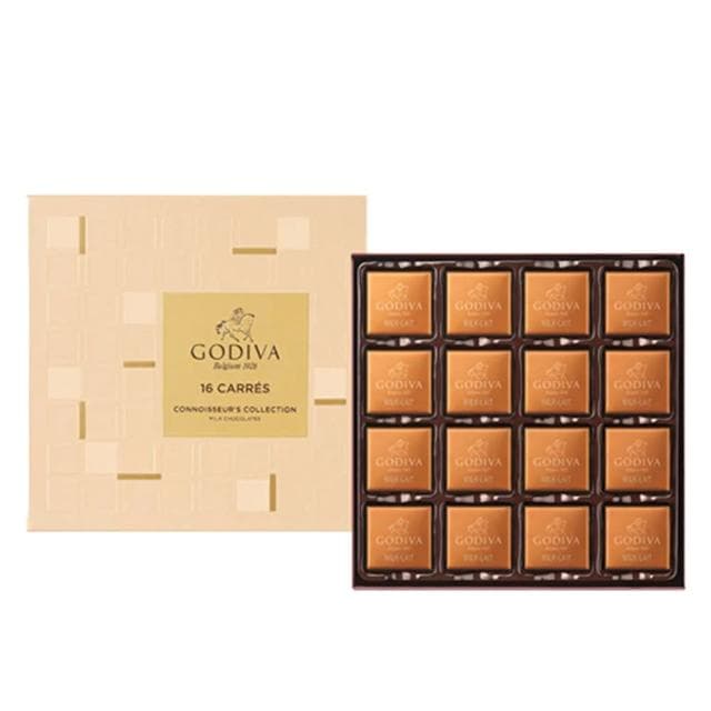 【GODIVA】片裝巧克力 16/24/36片 牛奶巧克力 50%黑巧克力 72%黑巧克力 禮盒