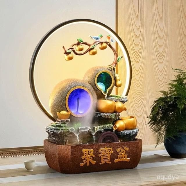 漫生活桃園出貨 葫蘆流水生財 循環水景聚寶盆 流水擺件 招財擺飾 開運 風水招財流水組 風水擺件 開幕送禮 入厝禮物
