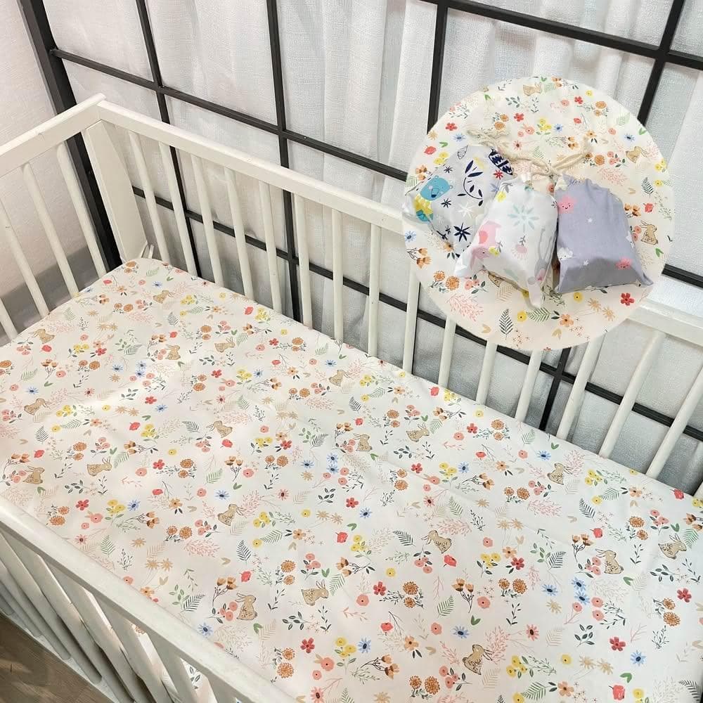 kobemoms台灣製100%純棉 嬰兒床單 嬰兒床包(檢驗合格 四邊鬆緊 好拆好裝)