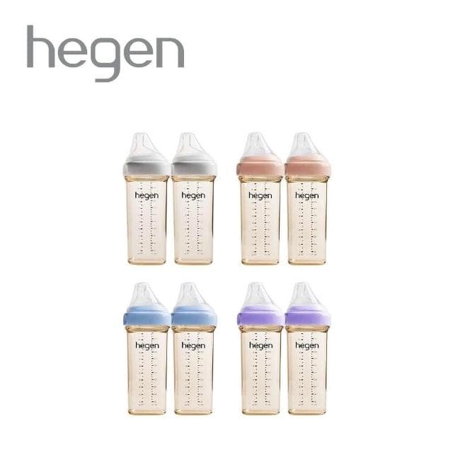 【hegen】金色奇蹟PPSU多功能方圓型寬口奶瓶 330ml 雙瓶組