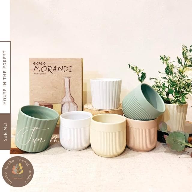 陶盆 多巴胺線條陶盆 花盆 花器 花架 花瓶 觀葉植物 多肉植物 植栽 植物 室內植栽 辦公室植栽