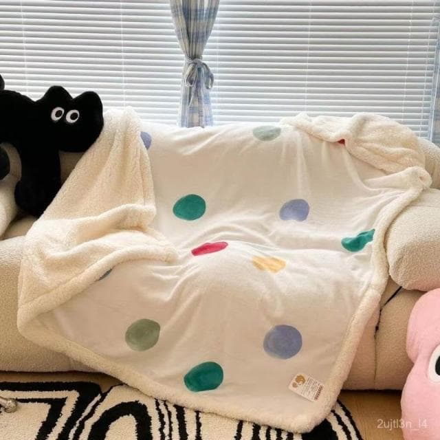 漫生活雙層毛毯被子冬加厚蓋毯羊羔絨午睡珊瑚床單人學生毯子宿捨法蘭絨