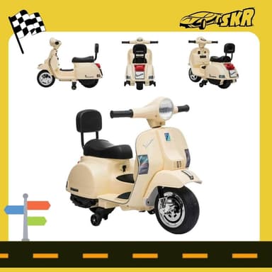 【聰明媽咪】小偉士兒童電動摩托車 偉士牌機車 A008 機車玩具 汽車玩具 抓週 小朋友生日禮物 兒童派對慶生  聰明媽咪