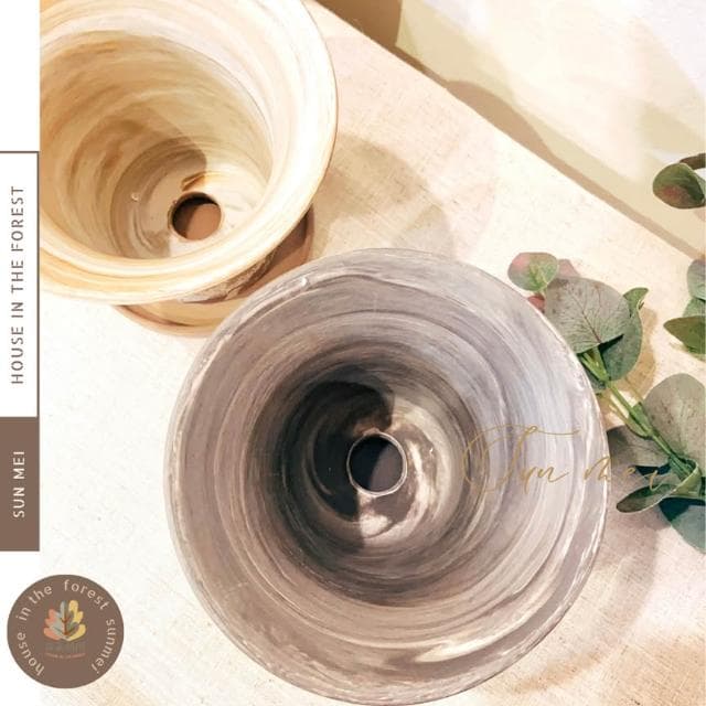 陶盆 啞光潑墨陶盆 窯變水墨紋理 侘寂風盆栽 盆器 花瓶 觀葉植物 多肉植物 塊根植物 居家植栽