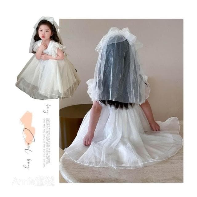 ❤️Annie❤️現貨快速出貨 / 女童畢業洋裝 畢業禮服 白紗洋裝 童裝 女童公主裙 婚禮花童禮服 演出服 表演服