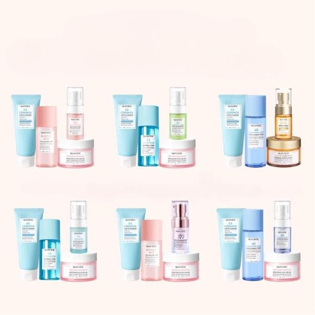 SKINTIFIC 保養品組合 四件組 神經醯胺 菸鹼醯胺 化妝水 精華液 洗面乳 玻尿酸 保濕凝膠 KBT152