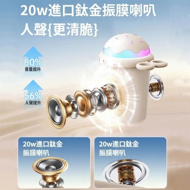 【新款麥克風一體機】智能語音點歌麥克風 家庭戶外K歌 藍牙音響話筒一體麥克風 支援多種設備 內建修音聲卡 交換禮物