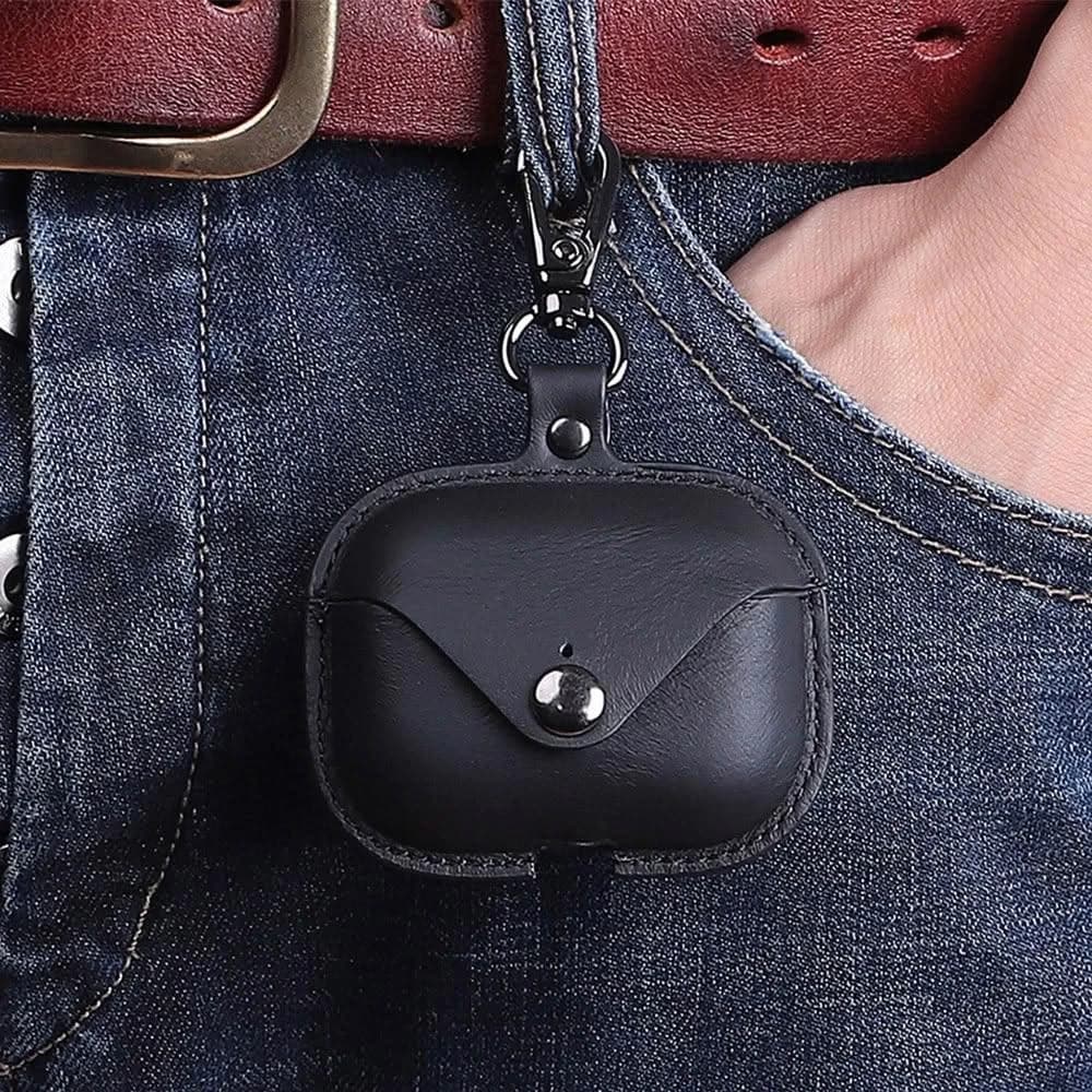 【MoonDy】耳機殼套 耳機防摔殼 耳機殼 蘋果耳機 蘋果周邊 真皮 airpods pro保護套 藍牙耳機殼 無線耳機套