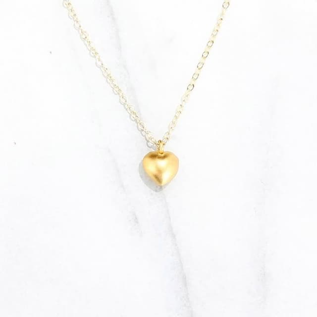 【Angel & Me】愛心 種子 s925 純銀厚鍍 24k 純金 項鍊 生日禮物