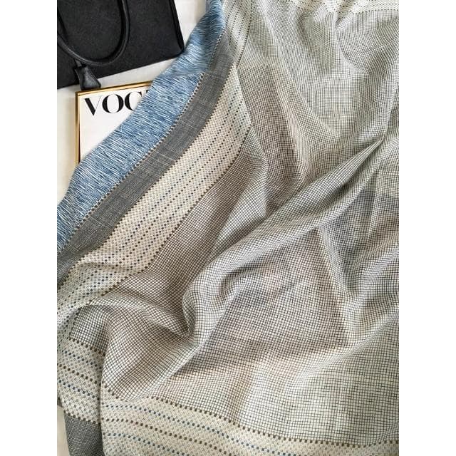 梵花 小格子亞麻圍巾女夏季新款防曬大方巾薄款絲巾空調房外搭披肩