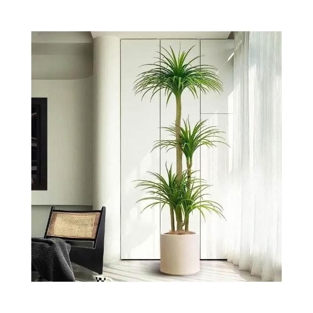 輕奢室內裝飾 仿真綠植盆栽 人造植物 盆景 龍血樹 綠植擺件 人造樹盆栽 客廳仿生假樹 落地裝飾盆栽 高端輕奢客廳裝飾樹