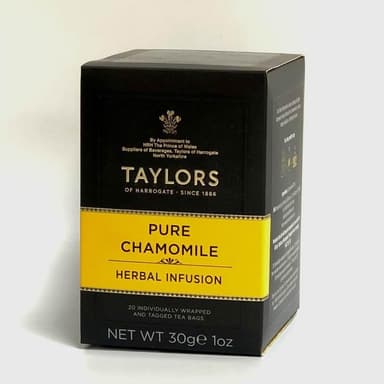 【Taylors 泰勒】英國泰勒茶 清新洋甘菊 不含咖啡因「改版全新包裝」獨立茶包1.5g*每盒20入 〈效期：2026/11/30〉