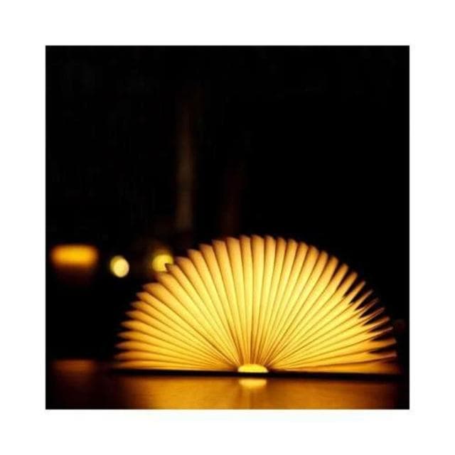 創意摺疊書本燈 木質發光書本燈 摺疊LED書燈 LED燈 觸摸發光 充電小夜燈 造型燈 七彩氛圍燈 夜燈發光書 生日禮物