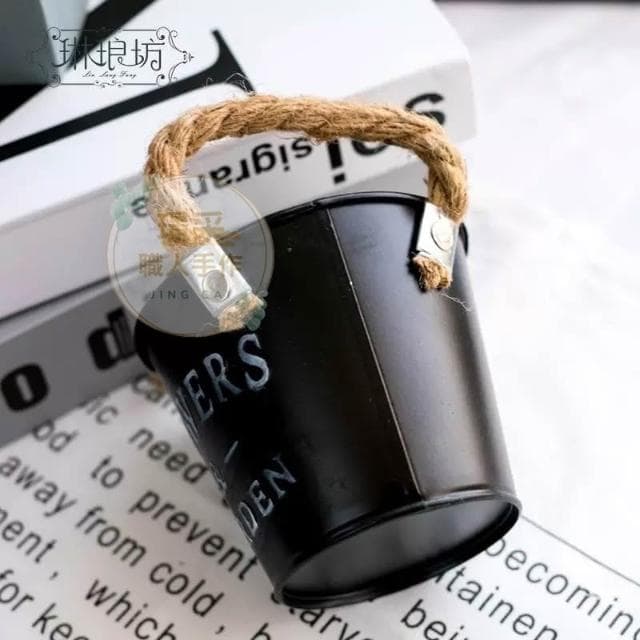 【璟采職人】園藝盆器 多肉植物 作舊鐵桶 室內擺飾 多肉盆器 永生花花器 乾燥花花器 造型花盆 盆栽花器 花禮 送禮