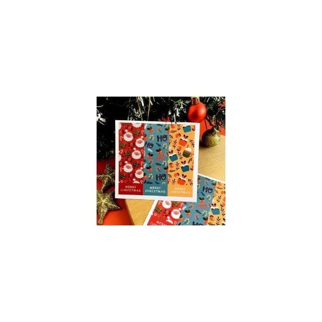 嚴選SHOP 3貼 聖誕3合1長方貼紙 聖誕節造型貼紙 封口貼紙 裝飾卡片 裝飾貼 包裝貼紙 聖誕禮物貼 X221