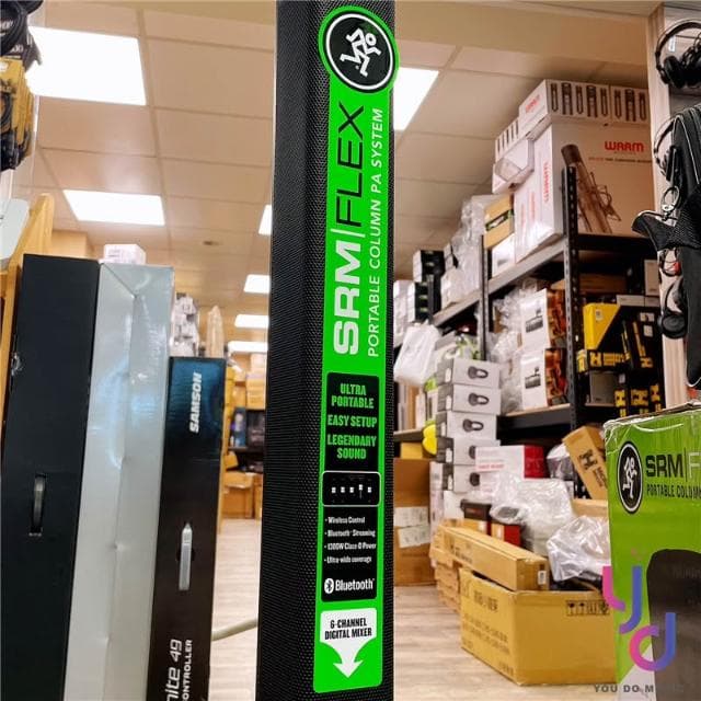 【Mackie】火柴人 Mackie SRM FLEX 1300瓦 藍牙 超便攜式 音柱式 喇叭 街頭藝人 公司貨 2年保固 贈收納袋子
