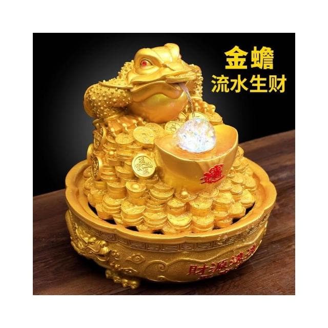 金蟾流水擺件開業禮品店鋪禮物生財金蟬客廳金蟾蜍送禮進寶招財