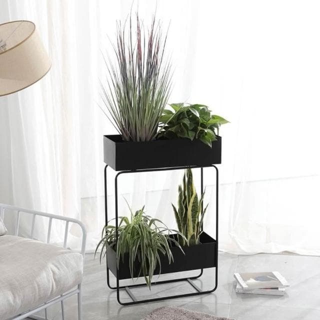 鐵藝花架 鐵藝綠植花架 多層室內綠蘿置物架 客廳走廊盆栽 簡約多肉植物花器 落地陽臺大花盆架